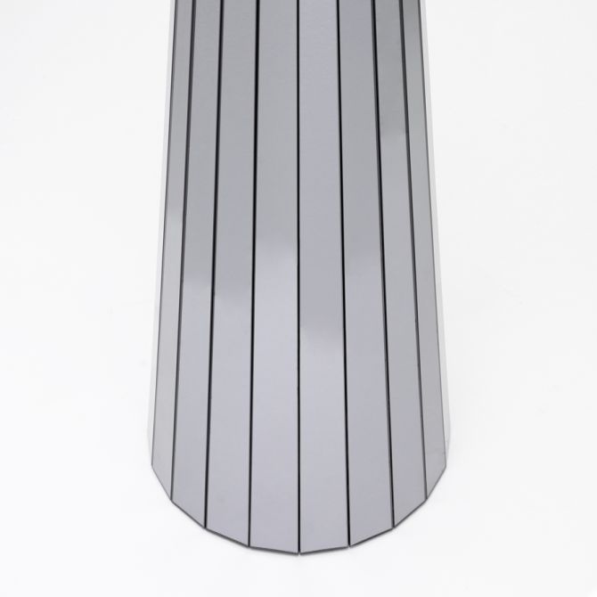 Çağdaş Salon için Modern Aynalı Daireli Cam Kahve Masası 64x64 9