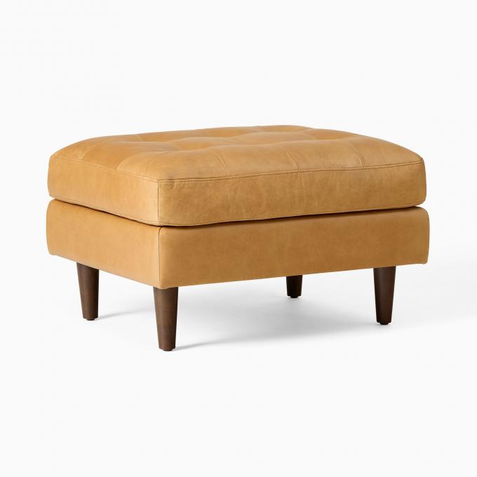 Modern Kadife Kol Deri Sandalye Ottoman tabure ile Lounge Sandalye 2