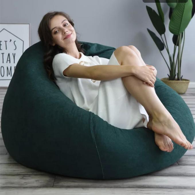 Dışarıdaki 7ft Giant Bean Bag Lounge Sandalye Yumuşak Sahte Kürk Kumaş EPS Doldur 14