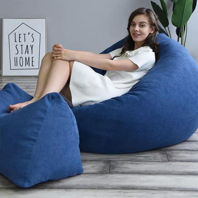 Dışarıdaki 7ft Giant Bean Bag Lounge Sandalye Yumuşak Sahte Kürk Kumaş EPS Doldur 15