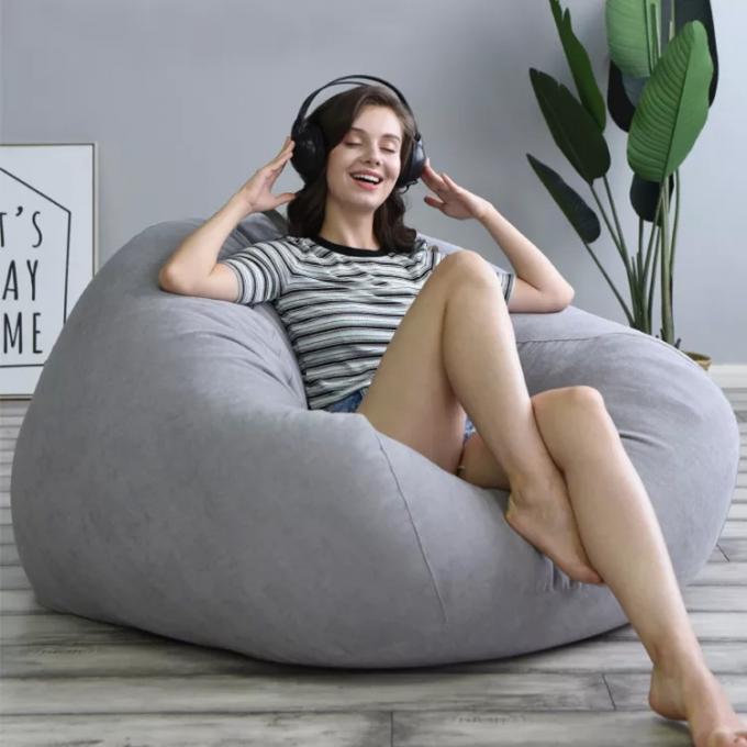 Dışarıdaki 7ft Giant Bean Bag Lounge Sandalye Yumuşak Sahte Kürk Kumaş EPS Doldur 16