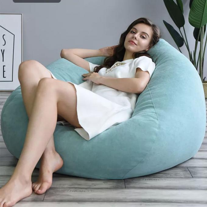 Dışarıdaki 7ft Giant Bean Bag Lounge Sandalye Yumuşak Sahte Kürk Kumaş EPS Doldur 17