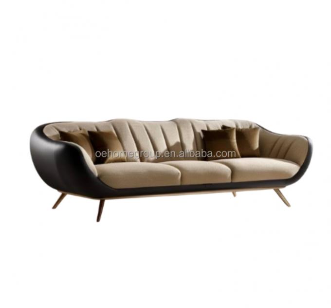Modern döşenmiş 2 3 kişilik kanepe Işık Lüks oturma odası Lounge Loveseat Kanepeler Deri Kanepe Seti Mobilya 3