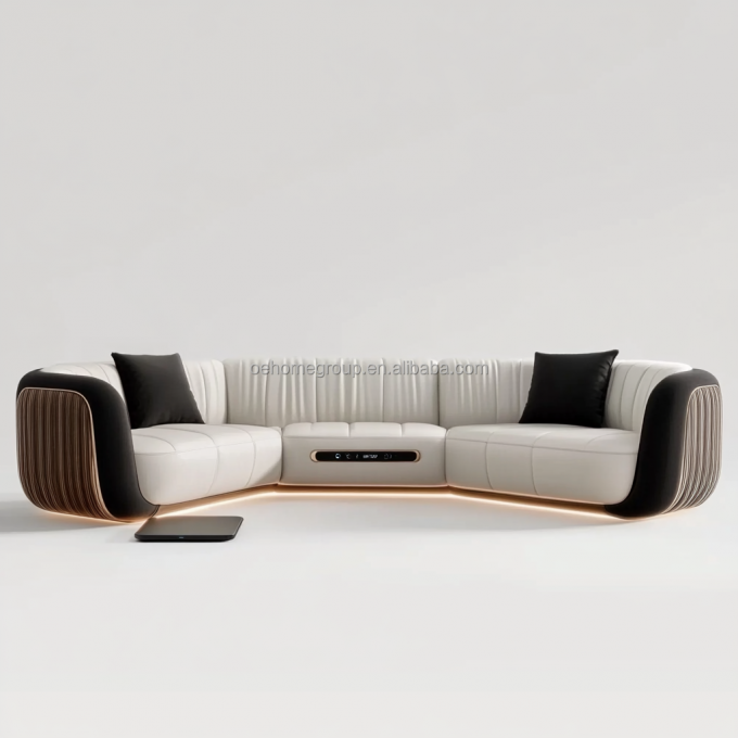 Modern döşenmiş 2 3 kişilik kanepe Işık Lüks oturma odası Lounge Loveseat Kanepeler Deri Kanepe Seti Mobilya 2