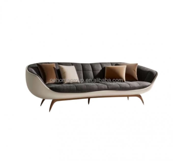 Modern döşenmiş 2 3 kişilik kanepe Işık Lüks oturma odası Lounge Loveseat Kanepeler Deri Kanepe Seti Mobilya 4