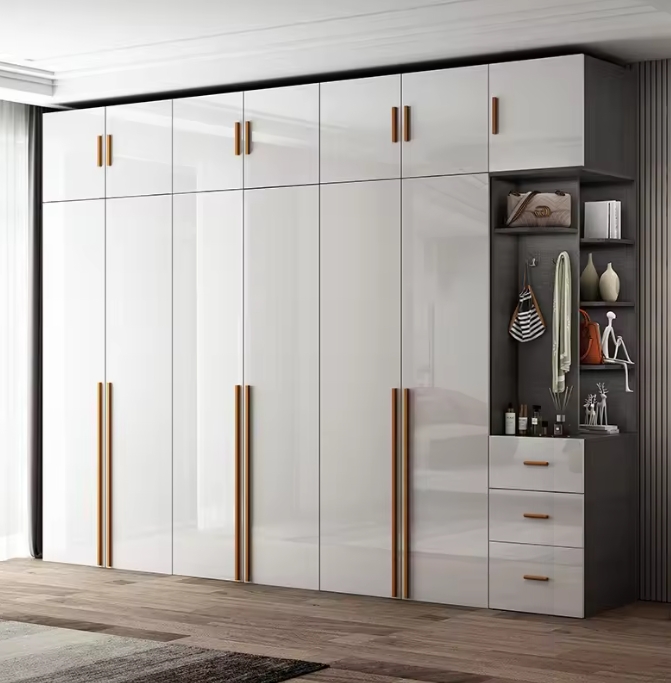 Özelleştirilmiş Modern 2 Kapılı MDF Ahşap Yatak Odası Gardırobu Uzatılabilir Fonksiyonel 1
