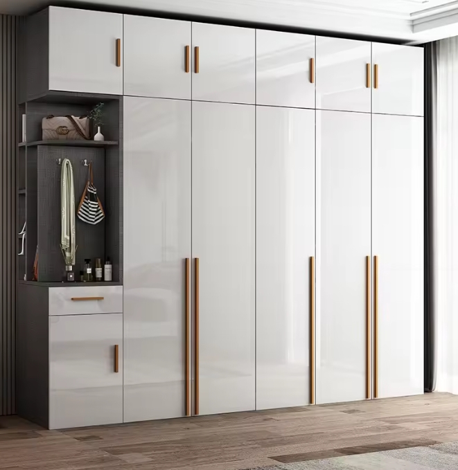 Özelleştirilmiş Modern 2 Kapılı MDF Ahşap Yatak Odası Gardırobu Uzatılabilir Fonksiyonel 3