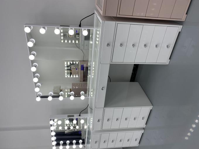 Y Paketleme Modern Tuvalet Masası Işıklı Ayna Yatak Odası Makyaj Masası Makyaj Masası Masaüstü Led Aynalar Seti Çekmeceli Şifonyerler 3