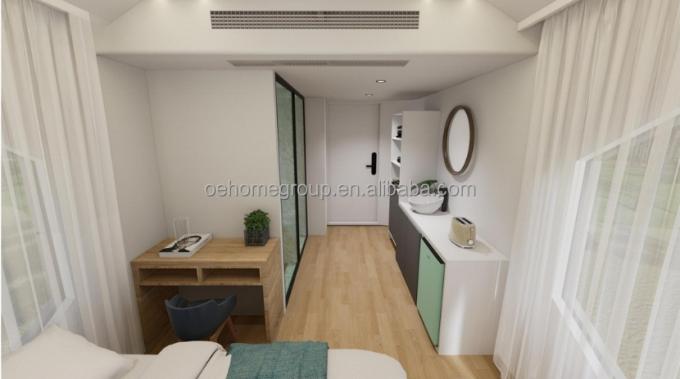 Modüler 7 Lüks Prefabrik Çelik Akıllı Küçük Uzay Kapsül Ev Prefabrik Kapsül Oda Otel Kapsül Ev Dış Mekan 11