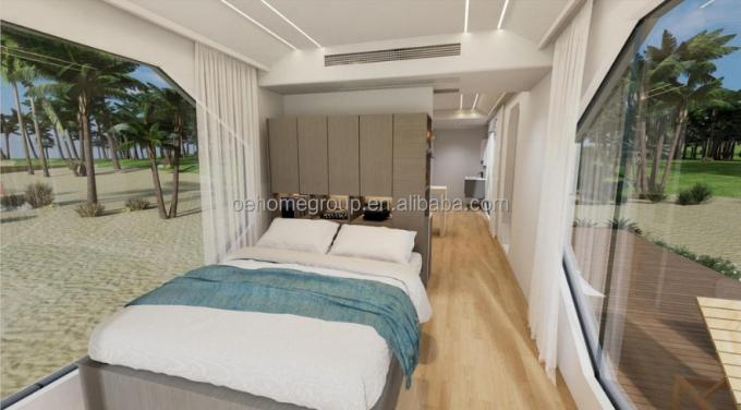 Modüler 7 Lüks Prefabrik Çelik Akıllı Küçük Uzay Kapsül Ev Prefabrik Kapsül Oda Otel Kapsül Ev Dış Mekan 10