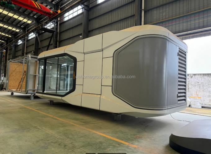 Modüler 7 Lüks Prefabrik Çelik Akıllı Küçük Uzay Kapsül Ev Prefabrik Kapsül Oda Otel Kapsül Ev Dış Mekan 19