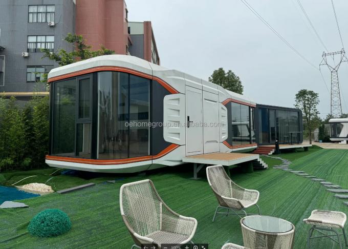 Modüler 7 Lüks Prefabrik Çelik Akıllı Küçük Uzay Kapsül Ev Prefabrik Kapsül Oda Otel Kapsül Ev Dış Mekan 22