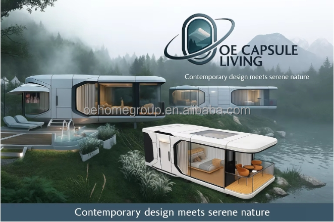 Prefabrik Ev Lüks Otel Modüler Villa 2 Yatak Odalı Prefabrik Evler Prefabrik Bina Uzay Kapsülü Prefabrik Kabinler 3