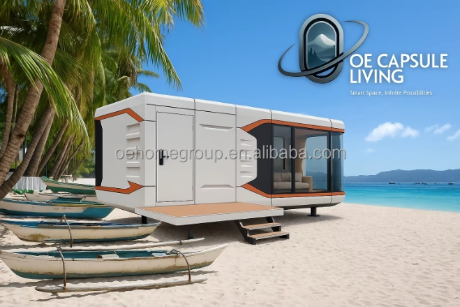 Prefabrik Ev Lüks Otel Modüler Villa 2 Yatak Odalı Prefabrik Evler Prefabrik Bina Uzay Kapsülü Prefabrik Kabinler 4