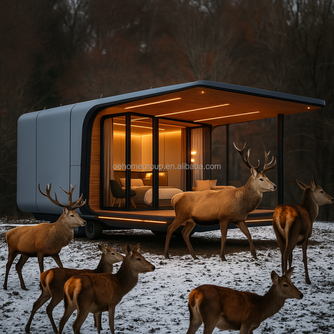 Lüks 20ft Modern Nakliye Konteyner Evi Küçük Konut Oteller için Prefab çelik yapısı Vilalar Daire alanı 7