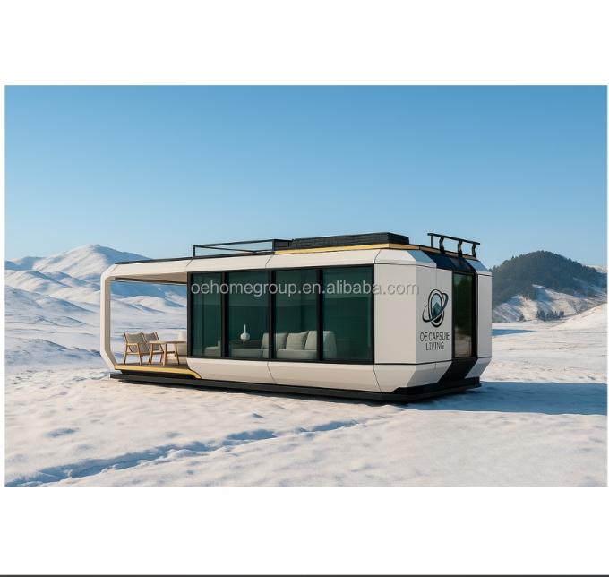 Akıllı Sistem Açık Hava Kamp Kulübesi Mobil Ev Alanı Önyapısal Oda Uzay Kapsülü 4
