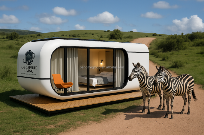 Lüks 20ft Modern Nakliye Konteyner Evi Küçük Konut Oteller için Prefab çelik yapısı Vilalar Daire alanı 2
