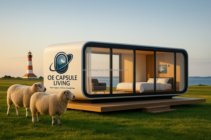 Lüks 20ft Modern Nakliye Konteyner Evi Küçük Konut Oteller için Prefab çelik yapısı Vilalar Daire alanı 4