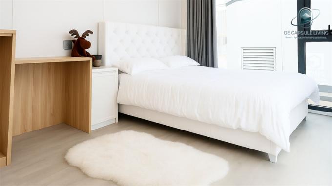 Lüks yatak odası oturma odası Modern Prefab Akıllı Küçük Uzay Kapsülü Mobil Modüler Konteyner Kapsül Evi Otel 3