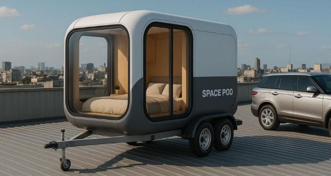 Lüks yatak odası oturma odası Modern Prefab Akıllı Küçük Uzay Kapsülü Mobil Modüler Konteyner Kapsül Evi Otel 12