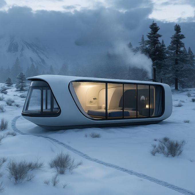 Lüks yatak odası oturma odası Modern Prefab Akıllı Küçük Uzay Kapsülü Mobil Modüler Konteyner Kapsül Evi Otel 19