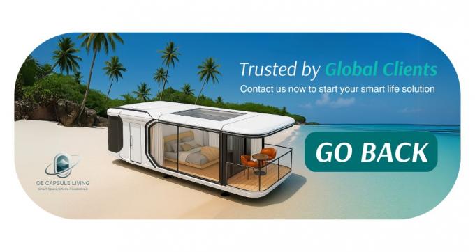 Lüks yatak odası oturma odası Modern Prefab Akıllı Küçük Uzay Kapsülü Mobil Modüler Konteyner Kapsül Evi Otel 33