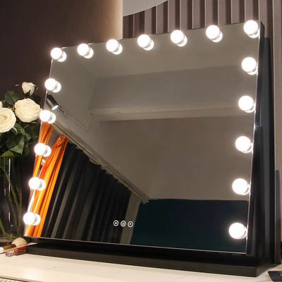 Kare Işıklandırılmış Vanity Aynası Şarj edilebilir Makyaj Aynası