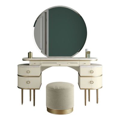 Aynalı Makyaj Vanity Desk Soyunma Masası Sandalye Seti ODM
