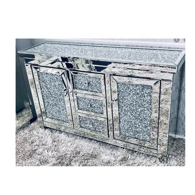 Modern ve sofistike bir ev için özel kristal ayna büfe modern tasarım mobilyaları