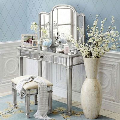 Ahşap kompakt soyunma masası köşesi Vanity Set montaj