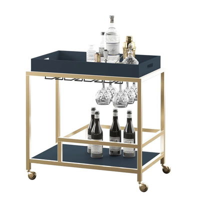 Brass Wine Drink Bar Cart Restoran Hizmet Arabası Özel