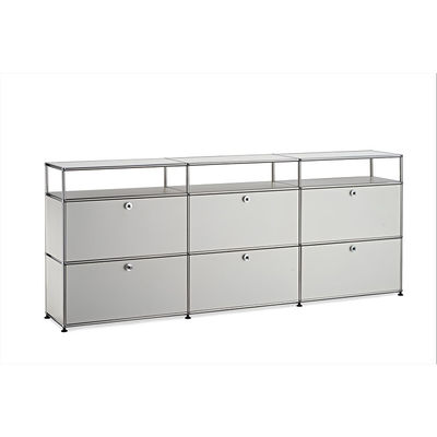 Çok fonksiyonel Credenza ayna yemek dolabı depolama kapları