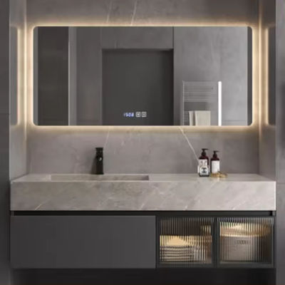 Duvara monte modern banyo dolapları 54 inç gardırop makyaj