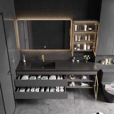 Dolap Yüzen Banyo Vanity Tuvalet Lavabo Birimi Duvara monte edilmiş