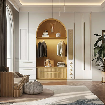 Yatak odası düzenleme ve depolama çözümü için ayarlanabilir modern gardırop depolama sistemi