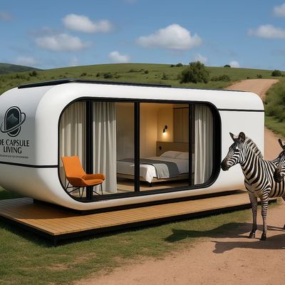 Lüks 20ft Modern Nakliye Konteyner Evi Küçük Konut Oteller için Prefab çelik yapısı Vilalar Daire alanı