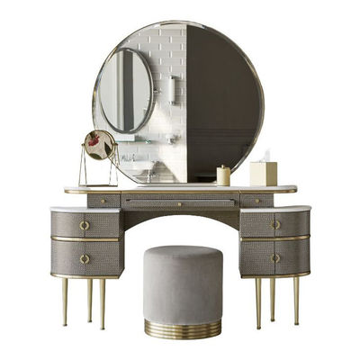 MDF Işıklı Köşe Vanity Set Ayaklı Soyunma Masası
