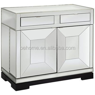 Modern 2 Kapılı Kristal Aynalı Büfe Dolabı Rolling Bar OEM