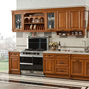 Özel Mutfak Alder Ahşap Dolaplar Modern Ev İçin Pantry Set