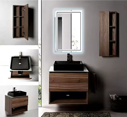 Küçük 42 inç Tuvalet Lavabo Birimi Dolap Vanity ve Lavabo Kombini