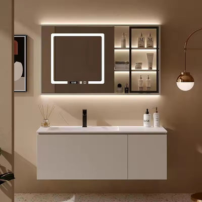 Modern Dikdörtgen Lavabo Vanity Birim Kabine Banyo Tuvalet için Kombo