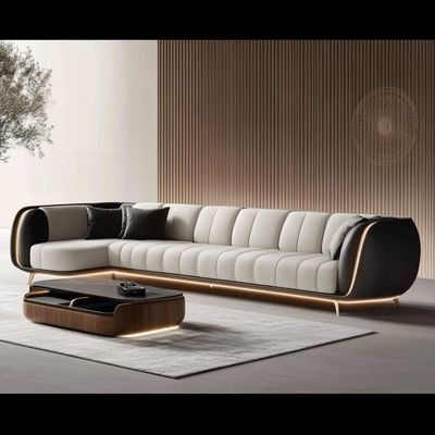 Modern döşenmiş 2 3 kişilik kanepe Işık Lüks oturma odası Lounge Loveseat Kanepeler Deri Kanepe Seti Mobilya