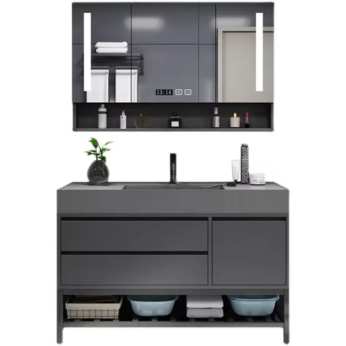 Dikdörtgen 30 Inch Banyo Vanity Tek Dolabı ODM 0