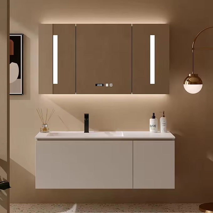 Modern Dikdörtgen Lavabo Vanity Birim Kabine Banyo Tuvalet için Kombo 1