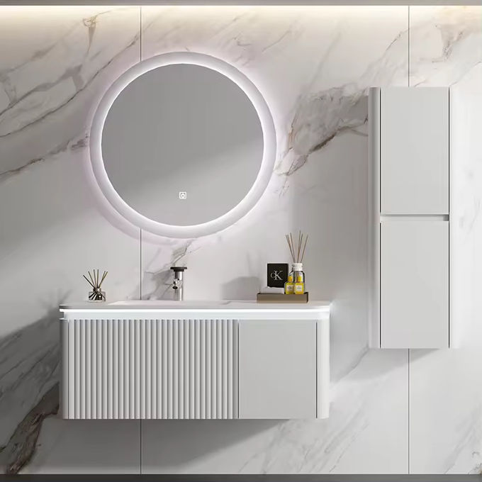 LED Yansıtıcı Banyo Dolabı Tuvalet Vanity Dolabı Tuvalet Lavabo 0