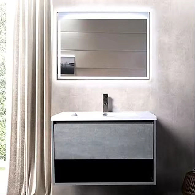 Küçük 42 inç Tuvalet Lavabo Birimi Dolap Vanity ve Lavabo Kombini 1