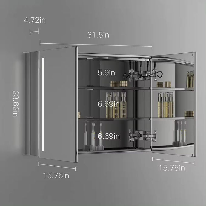 OEM Makyaj Duvar Asılı Lavabo Vanity LED Yansıtıcı reçine havuzu ile 1