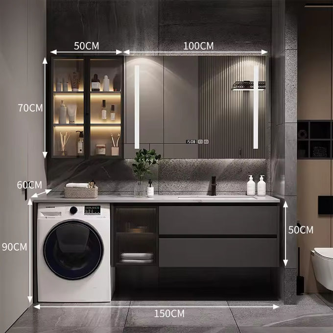 Modern 48 Inch Banyo Vanity Lavabo Dolabı Kombinasyonu 0