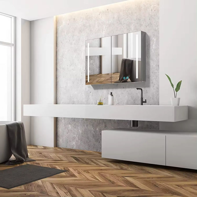 Aynalı Banyo Lavaboları ve Dolapları Vanity Dolabı reçine havuzu 0