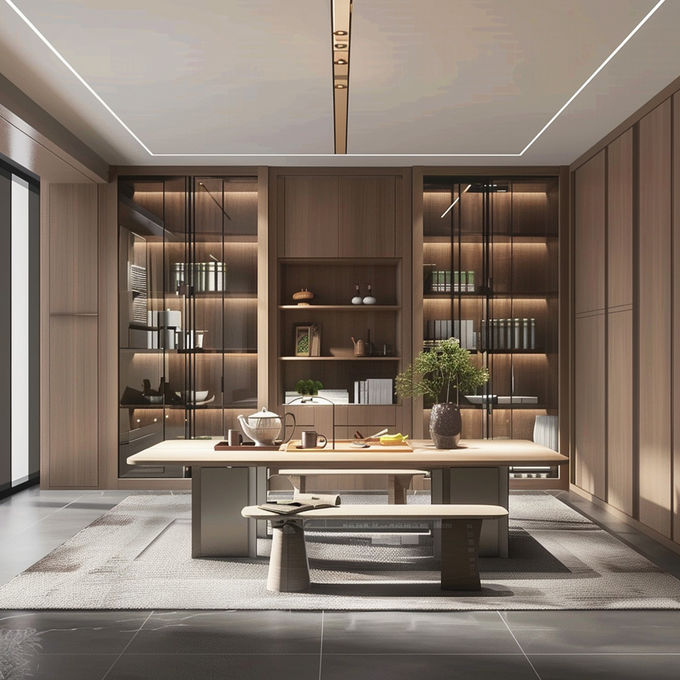 Modern Melamine Kıyafetler Dolap Özel Renkli Dolap E1 kontrplaktan yapılmış Dolap 0